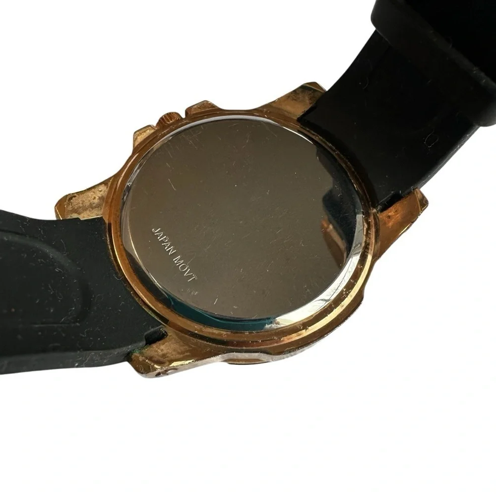 Pedre Men's Black and Gold Classic Large Face Watch